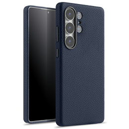 Pouzdro MELKCO pro Samsung Galaxy S25 Ultra, kožené, námořnicky modré