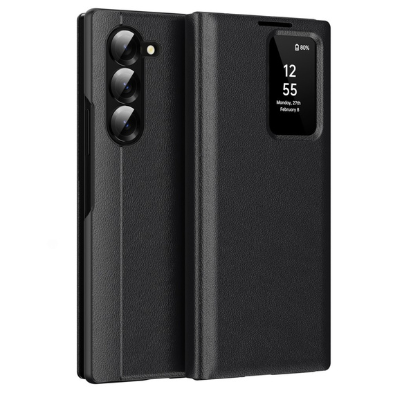 Flipové pouzdro pro Samsung Z Fold6 5G, Smart View Wallet, černé