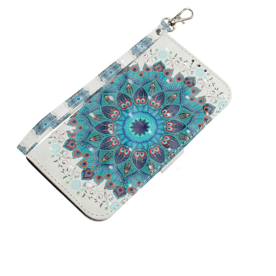 Klopové pouzdro pro Samsung Galaxy A54 5G, Wallet mandala, bílé