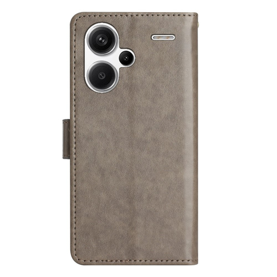 Klopové pouzdro pro Xiaomi Redmi Note 13 Pro+, Butterfly, šedé