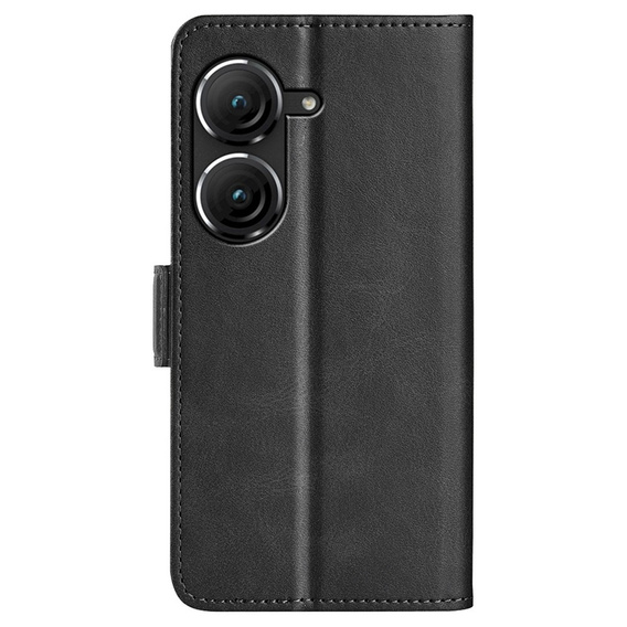 Klopové pouzdro pro Asus Zenfone 9 5G / 10 5G, Wallet PU Leather Case, černé