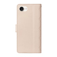 Pouzdro s klopou pro iPhone 16E, Rhombus Crossbody Leather, béžové