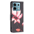 Klopové pouzdro pro Xiaomi Redmi Note 13 Pro 5G, Wallet, Lotus černé