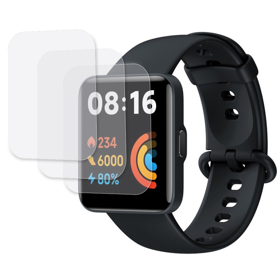 3x ERBORD Hydrogelová fólie pro Xiaomi Redmi Watch 2 Lite