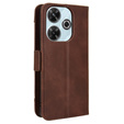 Klopové pouzdro pro Xiaomi Redmi 13, Card Slot, hnědé