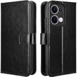 Klopové pouzdro pro Oppo Reno 13, Crazy Horse Wallet, černé