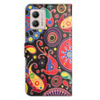 Klopové pouzdro pro Motorola Moto G53 5G / G23 / G13, Wallet, colorful jellyfish, černé