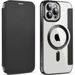 Klopové pouzdro pro iPhone 12 Pro, RFID Wallet MagSafe CamShield, černé