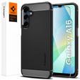 Pouzdro Spigen pro Samsung Galaxy A16 4G/ 5G, Rugged Armor MagSafe, černé + tvrzené sklo 9H