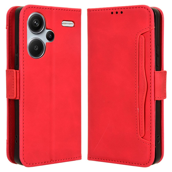 Klopové pouzdro pro Xiaomi Redmi Note 13 Pro+, Card Slot, červené