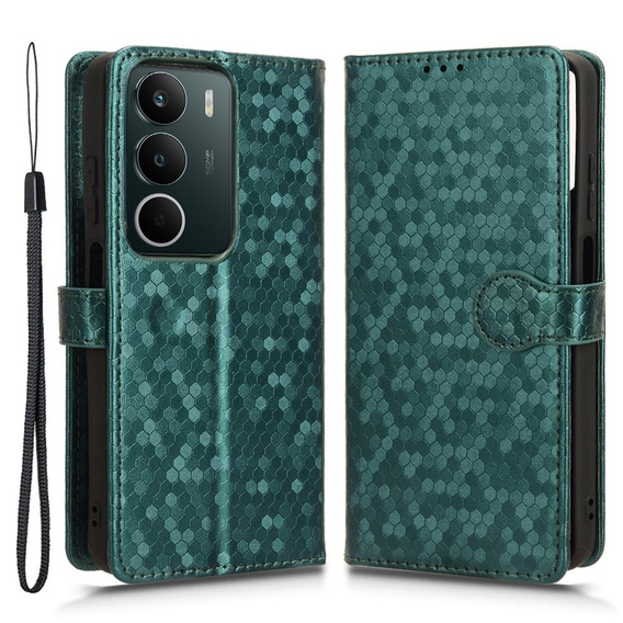Flipové pouzdro pro Realme C71, Wallet Rhombus, zelené