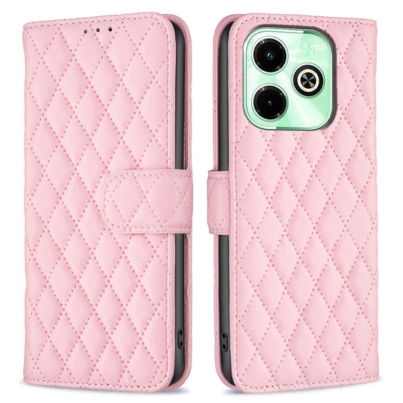 Klopové pouzdro pro Infinix Hot 40i, Wallet, BINFEN COLOR, růžové