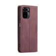 Pouzdro CASEME pro Xiaomi Redmi Note 10 / 10S, Leather Wallet Case, kaštanové