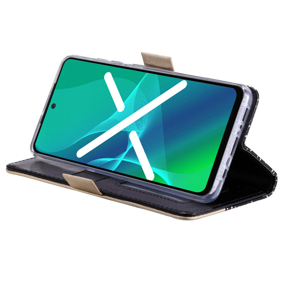 Flipové pouzdro pro Samsung Galaxy A51 5G, Wallet Pocket Zipper Lace, černé