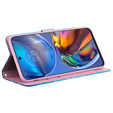 Klopové pouzdro pro Motorola Moto E22 / E22i, Wallet Butterfly, modré