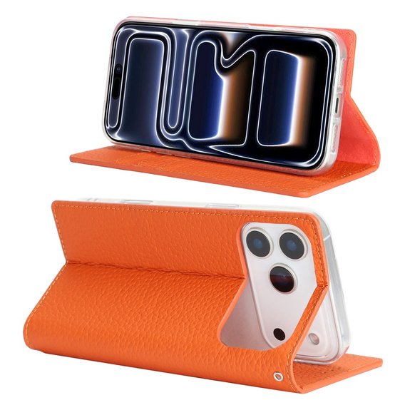 Pouzdro s klopou Litchi Skin Grain pro iPhone 17 Pro Max