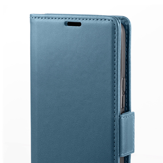 Pouzdro pro Motorola Moto G24 Power, ERBORD Glossy Litchi, flipová peněženka, modré