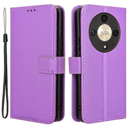 Klopové pouzdro pro Honor Magic 6 Lite 5G, Wallet Smart Magnet, fialové