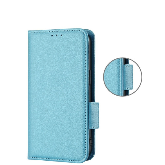 Klopové pouzdro pro Xiaomi Redmi Note 12 5G / POCO X5 5G, Wallet Litchi Magnet, modré