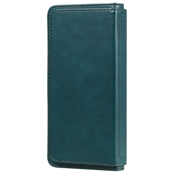 Pouzdro s klopou pro Samsung Galaxy A55 5G, 10 Card Slots Wallet, zelené