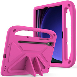 Dětské pouzdro pro Samsung Galaxy Tab S9 FE / S10 FE, s rukojetí, růžové