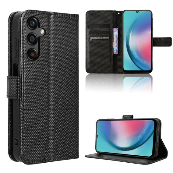 Klopové pouzdro pro Samsung Galaxy M55 5G, Wallet Smart Magnet, černé