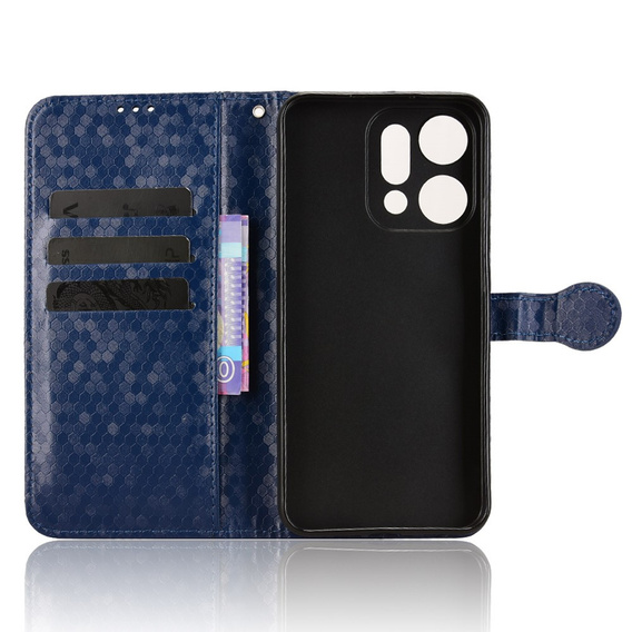 Klopové pouzdro pro Oppo Reno 14, Wallet Rhombus, modré