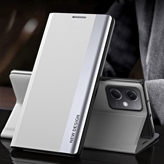 Klopové pouzdro pro Xiaomi Poco X5 Pro 5G / Redmi Note 12 Pro, Side Magnetic, stříbrné