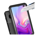 Pouzdro Love Mei pro Samsung Galaxy S10 Plus, armored with glass, černé