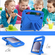 Dětské pouzdro pro Samsung Galaxy Tab A9, dětské pouzdro s rukojetí, modré