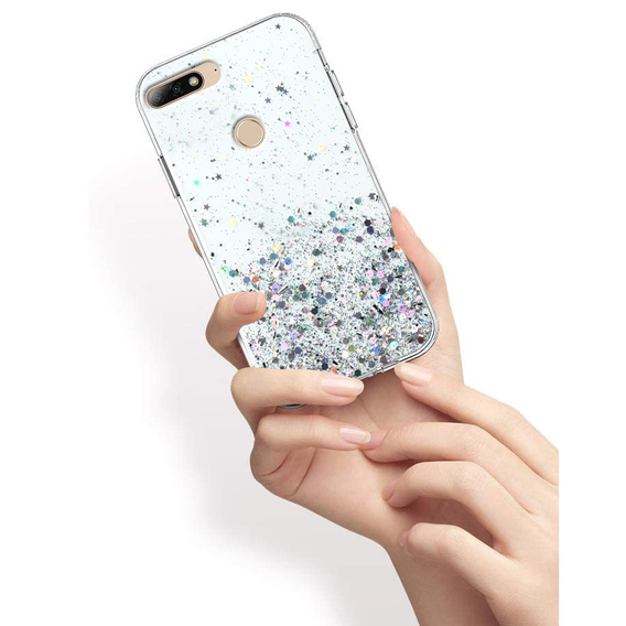 Pouzdro pro Huawei Y7 2018/Enjoy 8, Glittery, průhledné