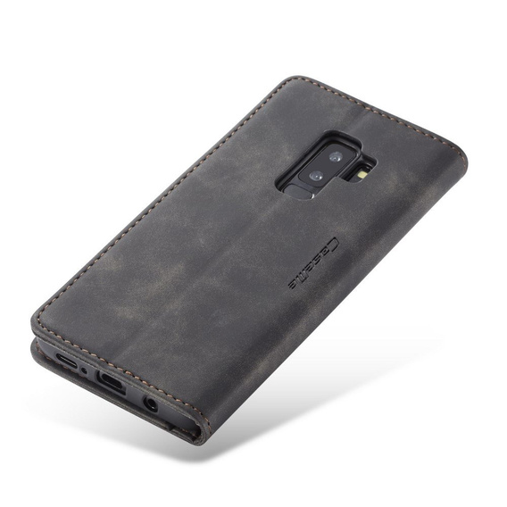 Pouzdro CASEME pro Samsung Galaxy S9 Plus, Leather Wallet Case, černé