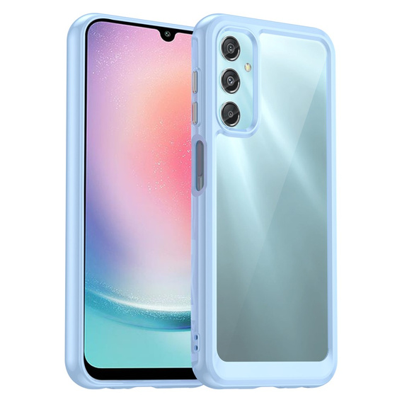 Pouzdro pro Samsung Galaxy A25 5G, Fusion Hybrid, transparentní / modré + 9H sklo 