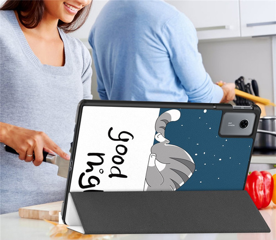 Pouzdro pro Lenovo Idea Tab 11" 2025 TB336FU TB336ZU, s funkcí stojánku, Smartcase, Sleeping Cat