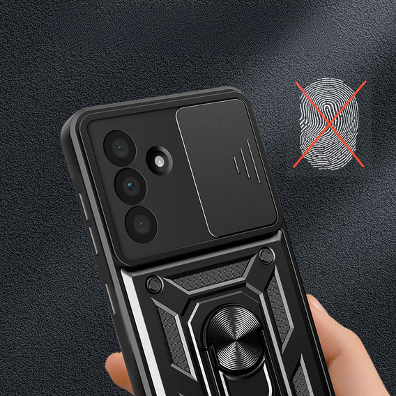 Pancéřové pouzdro pro Samsung Galaxy A36, CamShield Slide, černé + tvrzené sklo 9H