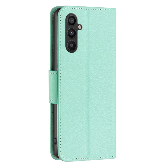 Klopové pouzdro pro Samsung Galaxy A34 5G, Wallet Litchi Magnet, zelené