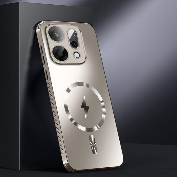 Pouzdro pro Oppo Reno 14, pro MagSafe, s ochranou fotoaparátu, zlaté