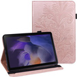 Pouzdro s klopou pro Samsung Galaxy Tab A8 10.5 SM-X200 SM-X205, flower, růžové rose gold