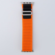 Nylonový řemínek pro Apple Watch 1/2/3/4/5/6/7/8/SE/ULTRA 42/44/45/49 mm, oranžový / černý