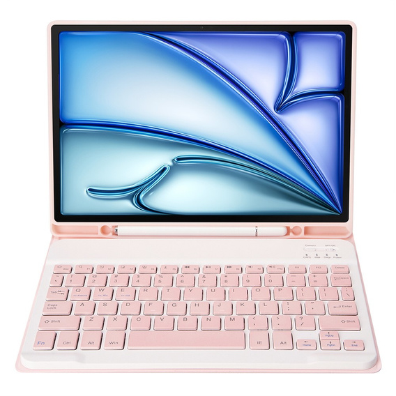 Pouzdro + klávesnice Apple iPad Air 11" 6 gen. 2024, Leather Pen Slot, růžové rose gold