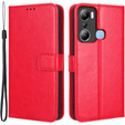 Klopové pouzdro pro Infinix Hot 20i, Crazy Horse Wallet, červené