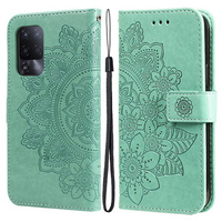 Klopové pouzdro pro Oppo Reno5 Z / A94 / A95 5G, Mandala, zelené