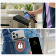 Magnetická peněženka s lokalizací, NFC a kolébkou pro iPhone 16 Pro