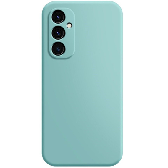 Pouzdro pro Samsung Galaxy A25 5G, Silicone Lite, světle modré + 9H sklo