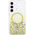Pouzdro pro Samsung Galaxy S24, Glittery, pro MagSafe, žluté