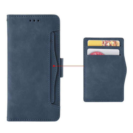Klopové pouzdro pro Realme 14 Pro 5G, Card Slot, námořnicky modré