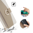 Flipové pouzdro Wallet Zipper Pocket pro Xiaomi Redmi Note 13 Pro+, Wallet Zipper Pocket, se zrcátkem, bílé