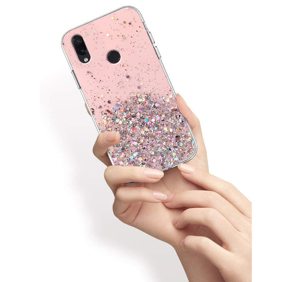 Pouzdro pro Xiaomi Redmi Note 7, Glittery, růžové