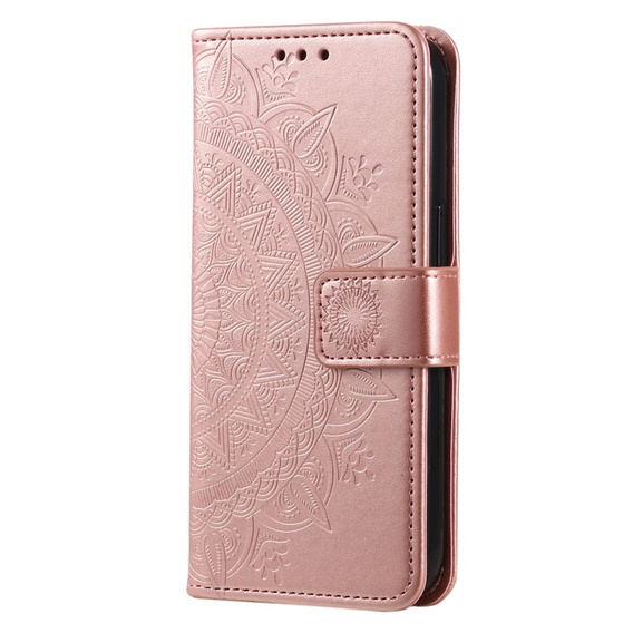 Klopové pouzdro pro Oppo A17, Mandala, růžové rose gold