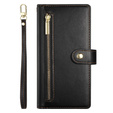 Klopové pouzdro pro Honor Magic 7 Lite, Wallet Zipper Pocket, černé